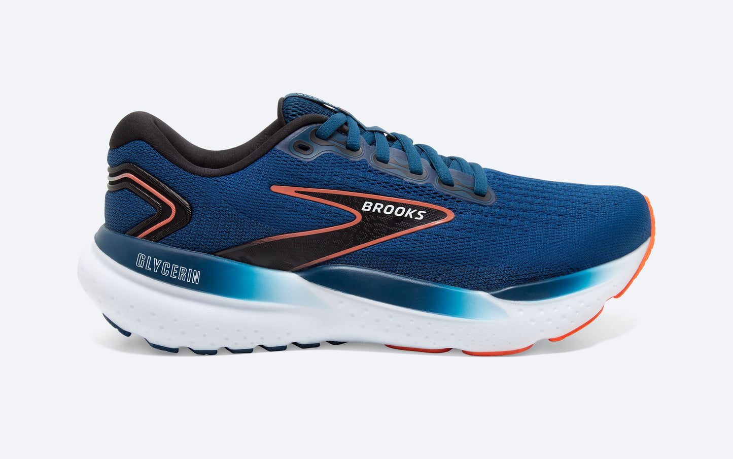 Men's Brooks Glycerin 21- Blue Opal/ Black/ Nasturtium