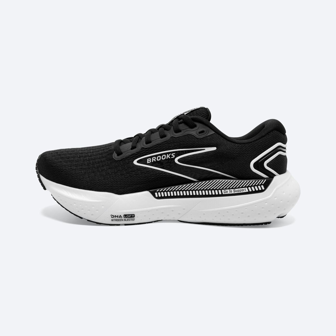 Men's Brooks Glycerin GTS 21- Black/ Grey/ White