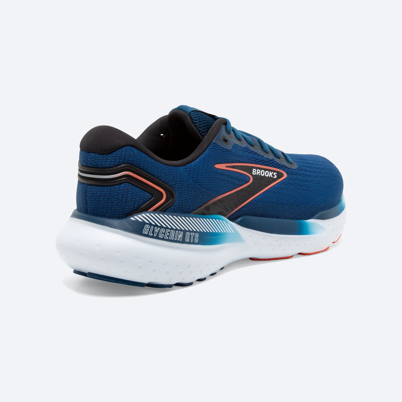 Men's Brooks Glycerin GTS 21- Blue Opal/ Black/ Nasturtium