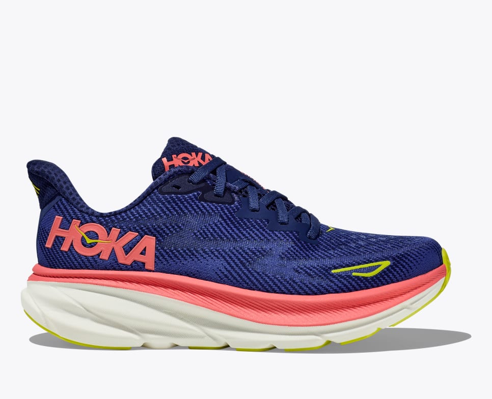 Women's Hoka Clifton 9- Evening Sky/ Coral