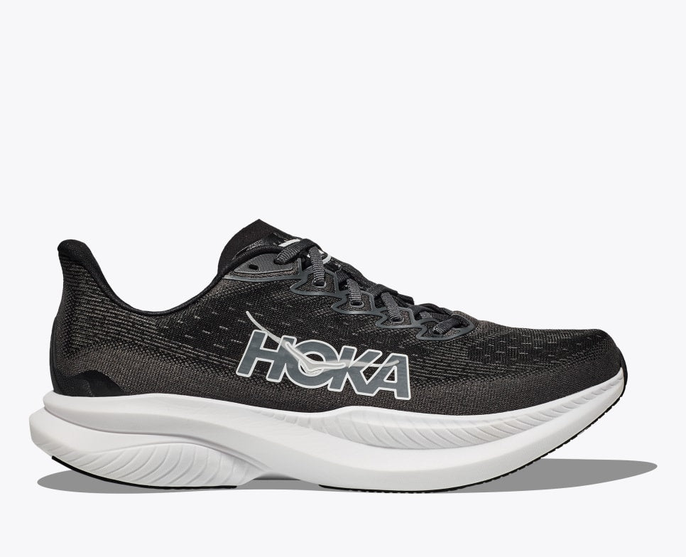 Men's Hoka Mach 6- Black/ White