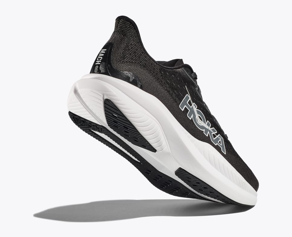 Men's Hoka Mach 6- Black/ White