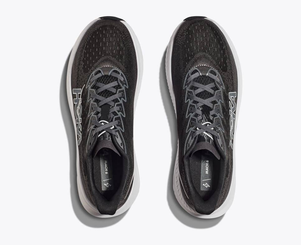 Women's Hoka Mach 6- Black/ White