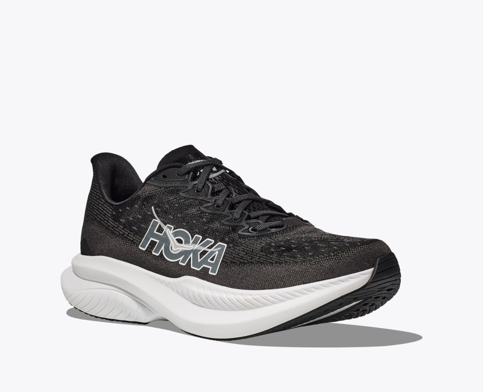 Women's Hoka Mach 6- Black/ White