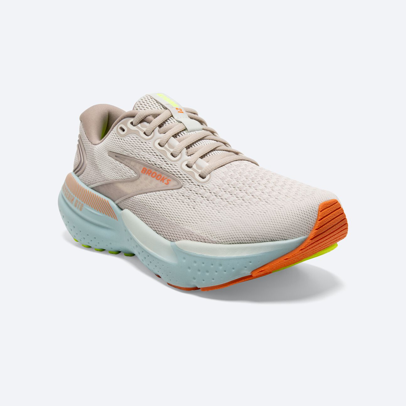 Women's Brooks Glycerin GTS 21- Coconut/ Aqua/ Autumn Sunset