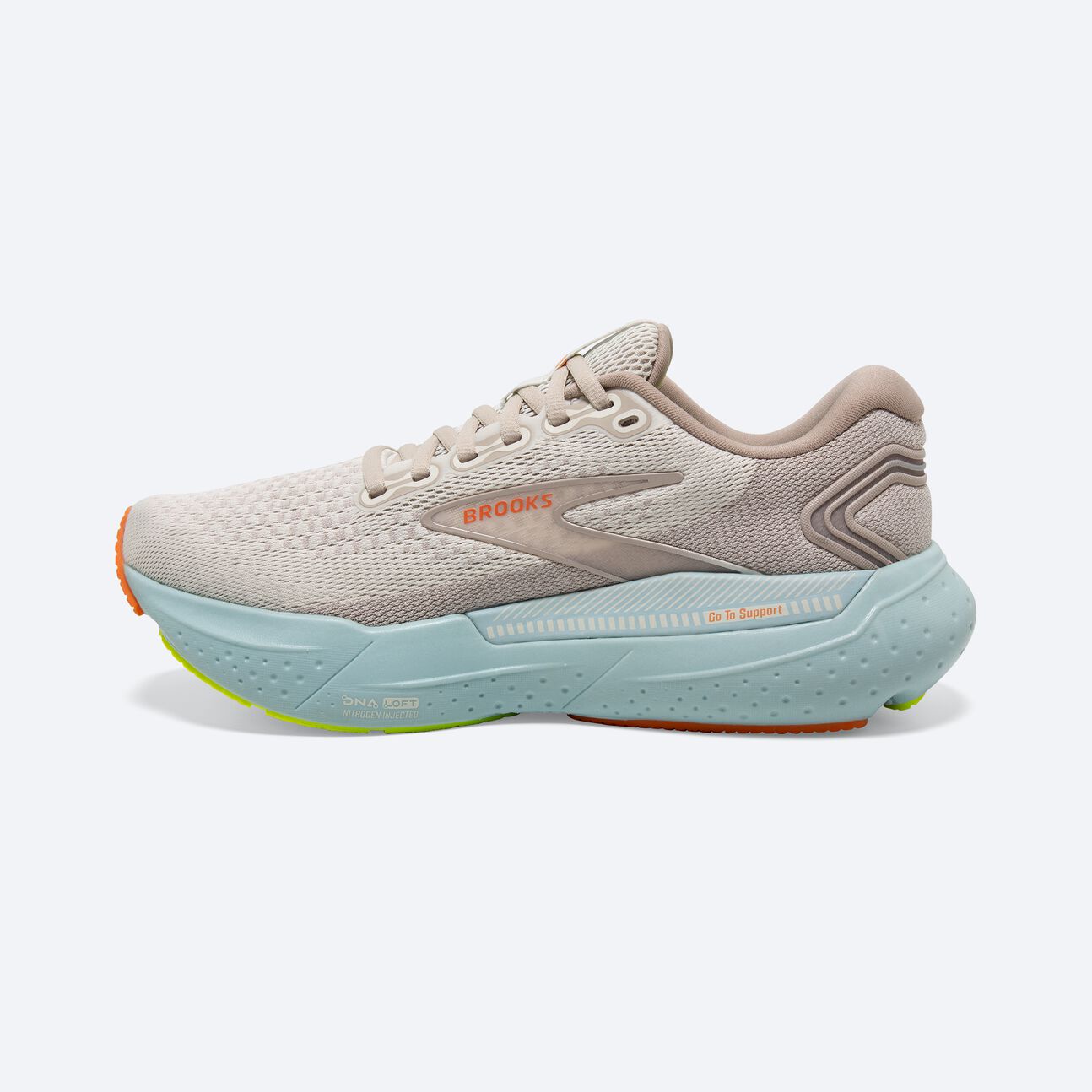 Women's Brooks Glycerin GTS 21- Coconut/ Aqua/ Autumn Sunset