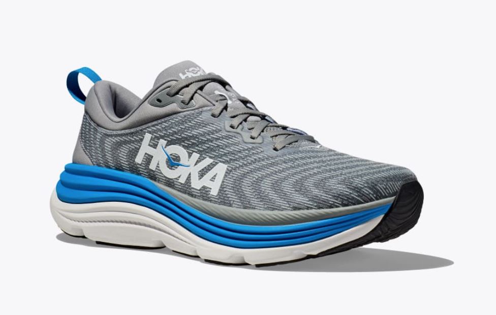 Men's Hoka Gaviota 5- Limestone/ Diva Blue