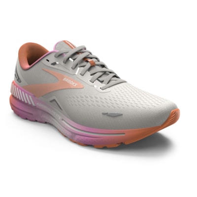 Women's Brooks Adrenaline GTS 23- 117- White Sand/ Sunset/ Fuchsia