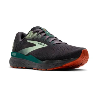 Men's Brooks Ghost 16- Blackened Pearl/ June Bug/ Green