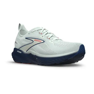 Men's Brooks Glycerin 22- Grey/ Navy Peony / Fiery Red