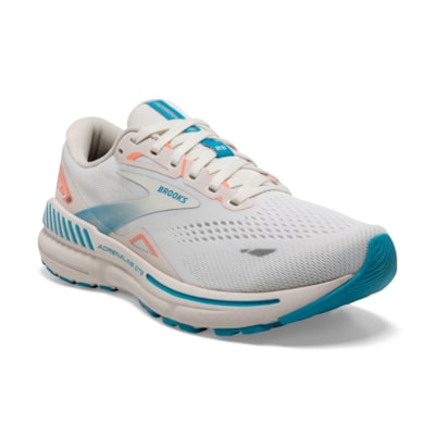 Women's Brooks Adrenaline GTS 23- 152- Coconut/ Papaya/ Blue